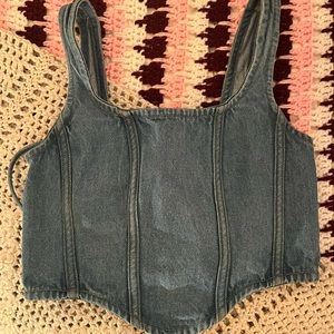 Denim corset